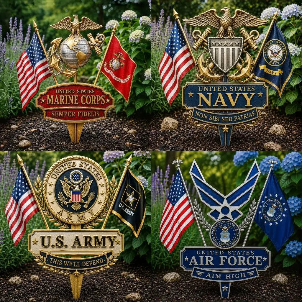 🏆Last Day Promo: 70% OFF 🎖️- US Marine Corps Semper Fidelis Tribute Garden Stake